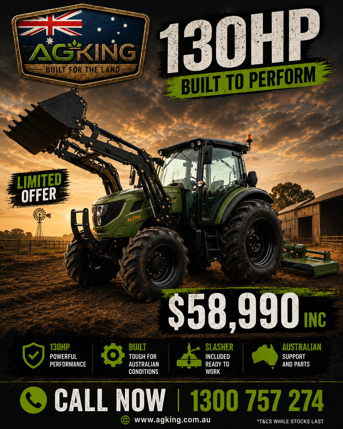 130hp Tractors AK1304C